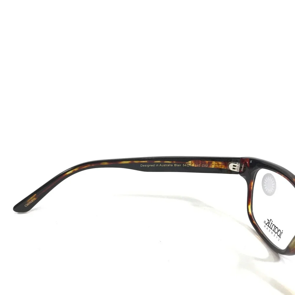 Iconik Eyeglasses Frames Blair C02 Brown Cat Eye Full Rim 54-14-140